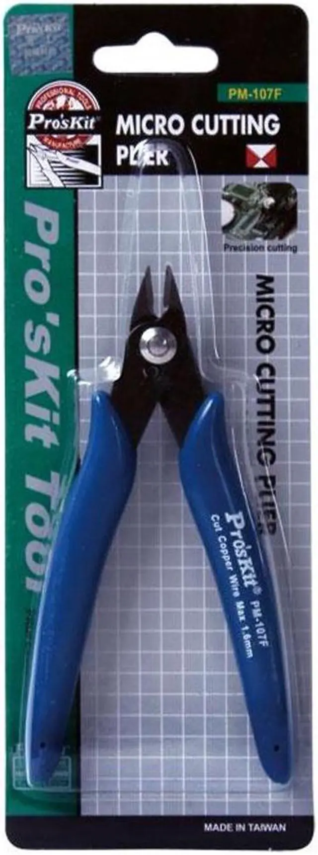 Alt view image 5 of 5 - Pro'sKit PM-107F Electrician Precision Diagonal Pliers Side Cable Cutter Wire Nipper Hand Tools HRC 50 Cutting