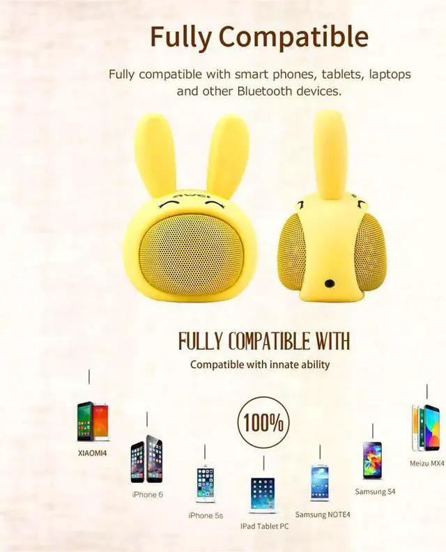 Alt view image 7 of 7 - Awei Y700 Stereo Sound Mini Wireless Bluetooth Speakers Portable For Phone Computer PC Powerful Blutooth Bass Hoparlor Center Music (Pink)