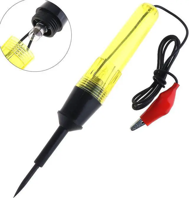 Main image of 6V-24V Long Pen-type Electric Pen Voltage Circuit Tester with Probe And Clamp Light Bulb Automobile Maintenance Tools for Cars