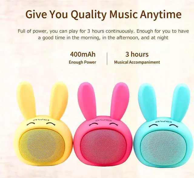 Alt view image 5 of 7 - Awei Y700 Stereo Sound Mini Wireless Bluetooth Speakers Portable For Phone Computer PC Powerful Blutooth Bass Hoparlor Center Music (White)