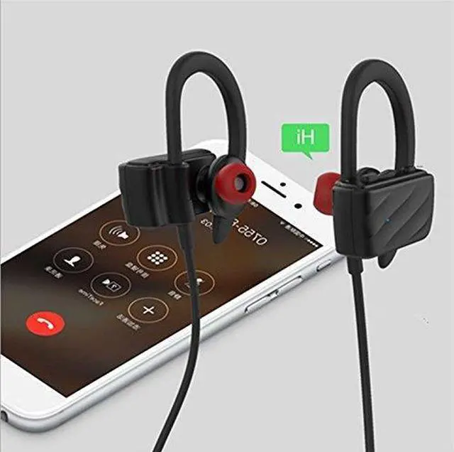 Alt view image 6 of 7 - Roman S560 Bluetooth earphones, Wireless V4.1 Sweatproof Sports Workout Earbuds for Running, Stereo Noise Cancelling Headset(Gold)