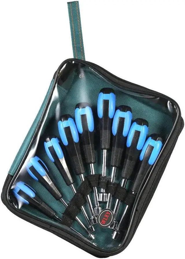 Alt view image 7 of 7 - 9pcs Hollow Shaft Nut Driver Set Metric Sizes Hex Bit Sockets 5mm/5.5mm/6mm/7mm/8mm/9mm/10mm/11mm/12mm