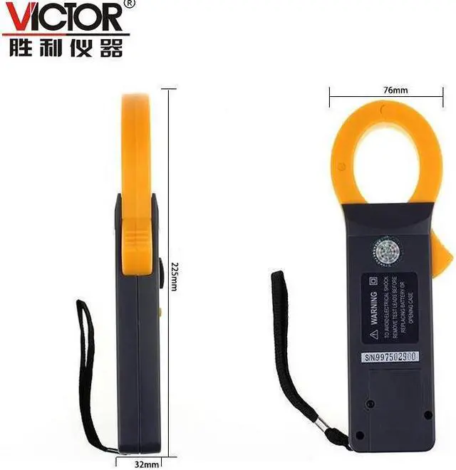 Alt view image 2 of 5 - Victor VC6056B 3 3/4 Digits 4000 Counts Manual Range Resistance Capacitance Frequency Measurement Digital Clamp Multimeter