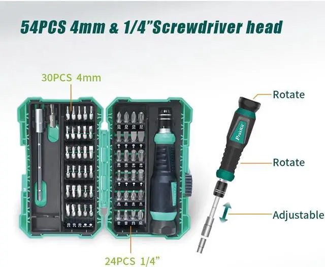 Alt view image 3 of 6 - Pros'kit SD-9857m Multifunction 57 in 1 Computer Precision Screwdriver Set Repair Tool Set Disassemble Mobile Phone