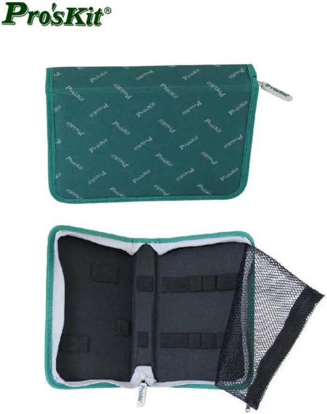 Alt view image 3 of 3 - Pro'sKit 9ST-33 255*172*55mm Multi-Functional Soldering Iron Tool Bag Repair Tool Kit