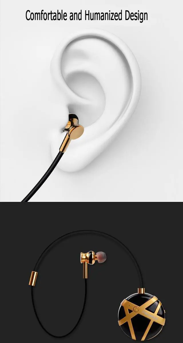 Alt view image 6 of 7 - Fineblue Headset Bluetooth Earphone Portable Fashion Earphones Noise-cancelling C7 - White Gold