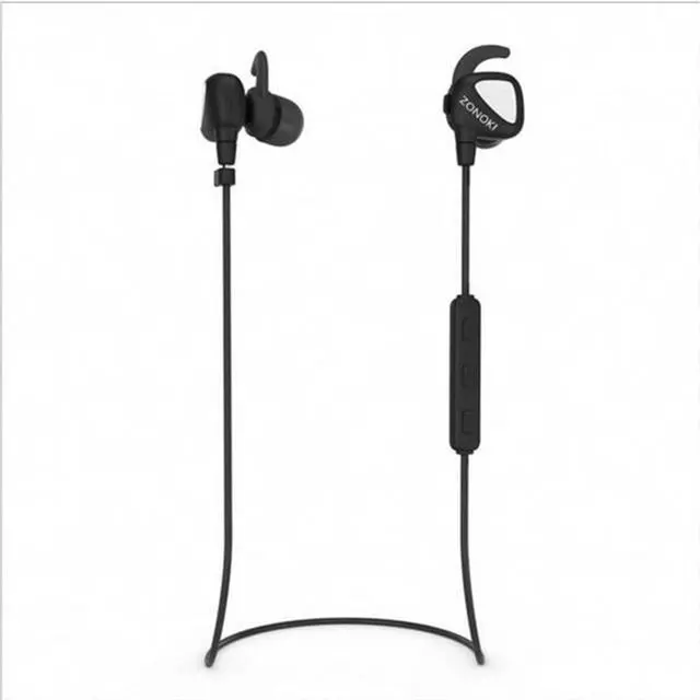 Alt view image 3 of 4 - Telephone Headset Zonoki S2 Sport Earphone Wireless Noise Cancellation Device USB Bluetooth Headset Running Earphones Bass NFC - White