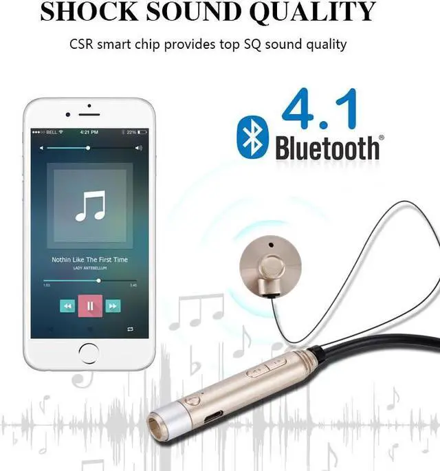 Alt view image 4 of 7 - Fineblue FD600 Wireless NFC auriculares Bluetooth Stereo Headset Earphone Anti Lost Vibration Voice Prompt Sport Headphone - White Silver