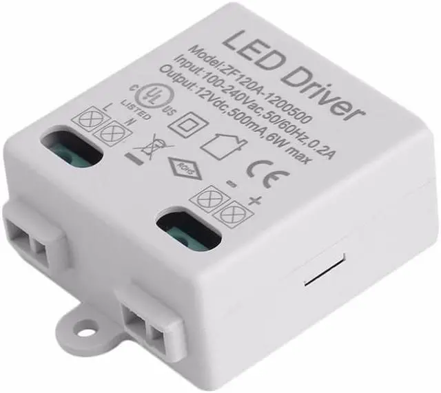 Alt view image 4 of 5 - LED Driver Voltage Regulator AC DC Adapter LED Driver 100-240V AC 50/60HZ To 12V DC 6W