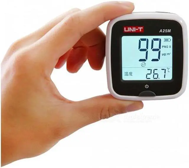 Alt view image 6 of 6 - UNI-T A25M Home PM2.5 Air Measurement Instrument - White