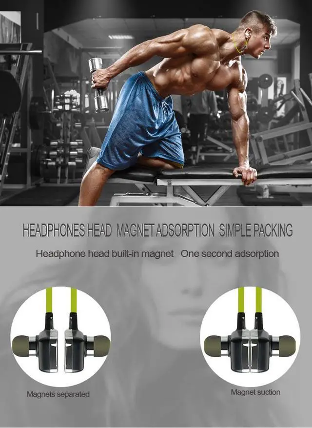 Alt view image 6 of 7 - Newest Fineblue FA-90 Wireless Sports Earbuds earphones Bluetooth 4.1 Stereo Headsets In-ear Earphones With Mic For Smartphones - Pink