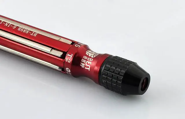 Alt view image 3 of 3 - 6 in 1 Multifunctional Precise Screwdriver Set - Sizes T2 T5 T6 Phillips 1.5/2.0 Pentagram 1.2 For iPhone,iPad Blackberry, HTC - Red