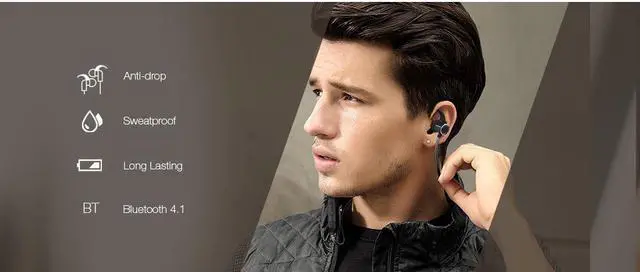 Alt view image 3 of 7 - Awei AK8 IPX4 Waterproof Magic Magnet Attraction Bluetooth 4.1 Sports Earphones with Microphone For iPhone Samsung Xiaomi (Blue)