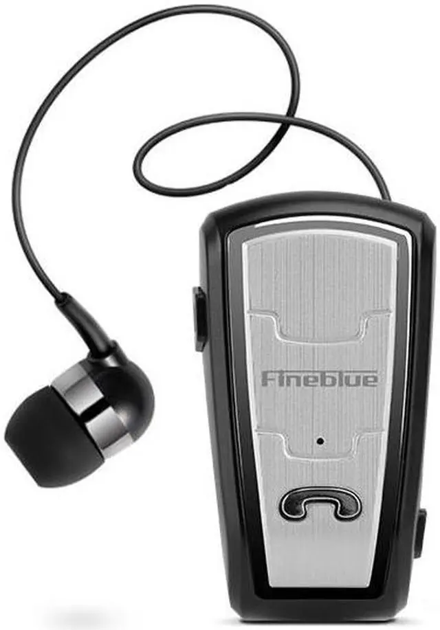 Main image of FineBlue FQ208 Clip-on Bluetooth Headset Anti-lost Retractable Wireless Earphone Clip Handsfree Headphone With Micr - Black