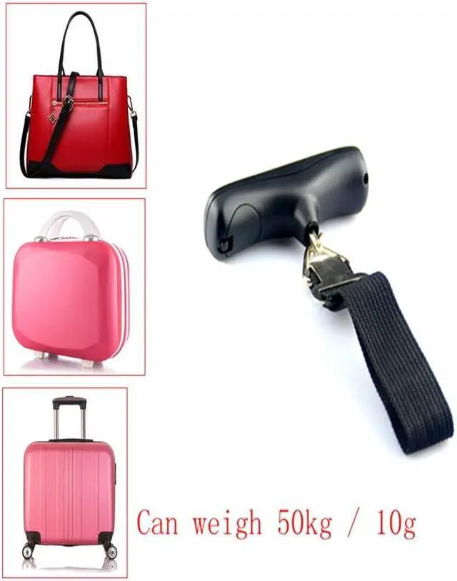 Alt view image 7 of 7 - 50kg/10g Portable LCD Digital Hanging Luggage Scale Travel Electronic Weight with String