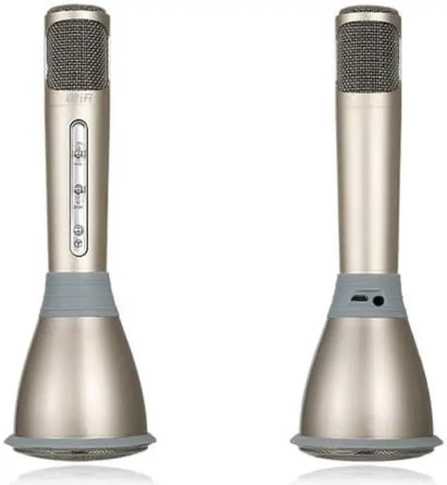 Main image of TUXIN K068 Mini Karaoke Player Wireless Condenser Microphone with Mic Speaker KTV Singing Record for Smart Phones Computer Gloden - Gold