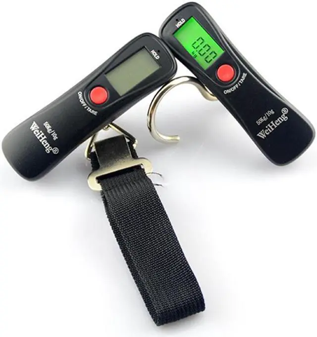 Alt view image 2 of 6 - 50kg/10g Portable LCD Digital Hanging Luggage Scale Travel Electronic Weight with Hook