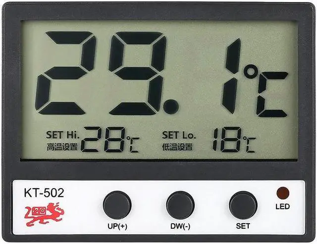 Alt view image 5 of 6 - LCD Digital Fish Tank Aquarium Thermometer Water Temperature Meter °C/°F High/Low Temperature Alarm
