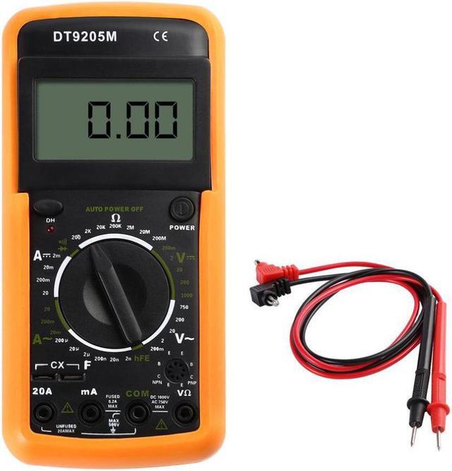 Main image of DT9205M AC/DC LCD Electrical Digital Multimeter Checkers Voltmeter Ohmmeter Ammeter Capacitance Tester 32 Stalls Potentiometer