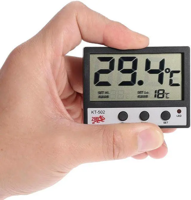 Alt view image 3 of 6 - LCD Digital Fish Tank Aquarium Thermometer Water Temperature Meter °C/°F High/Low Temperature Alarm