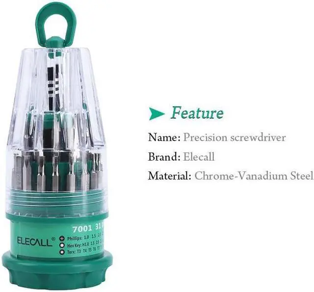Alt view image 6 of 7 - ELECALL 31 In1 Multifunction Screwdriver Set Multitool Kit Torx Screw Driver Kit Repairing Tools For Iphone Laptop Tablet Watch