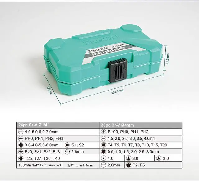 Alt view image 4 of 6 - Pros'kit SD-9857m Multifunction 57 in 1 Computer Precision Screwdriver Set Repair Tool Set Disassemble Mobile Phone