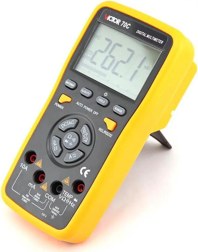 Alt view image 3 of 4 - VICTOR VC70C 6000 Counts Key Touch Auto Range 10A Resistance Capacitance Frequency Temperature Digital Multimeter