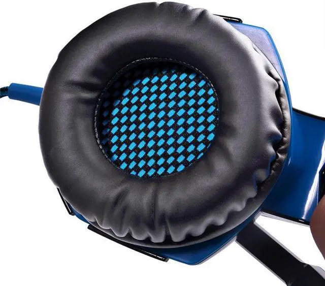 Alt view image 5 of 6 - EACH G2000 Gaming Headset Deep Bass Computer Game Headphones with Microphone LED Light for Computer PC Gamer - Black & Blue