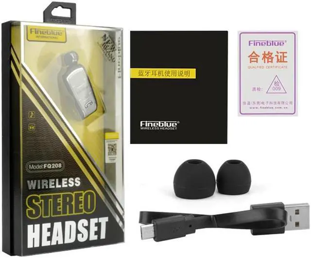 Alt view image 2 of 7 - FineBlue FQ208 Clip-on Bluetooth Headset Anti-lost Retractable Wireless Earphone Clip Handsfree Headphone With Micr - Black