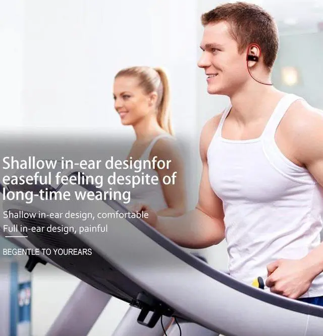 Alt view image 5 of 7 - Fineblue FA-80 Bluetooth 4.1 Wireless Headphones Sweatproof IPX-5 Water-resistant Sports Smart Noise Reduction Earbuds Headset with Apt-x/mic - White