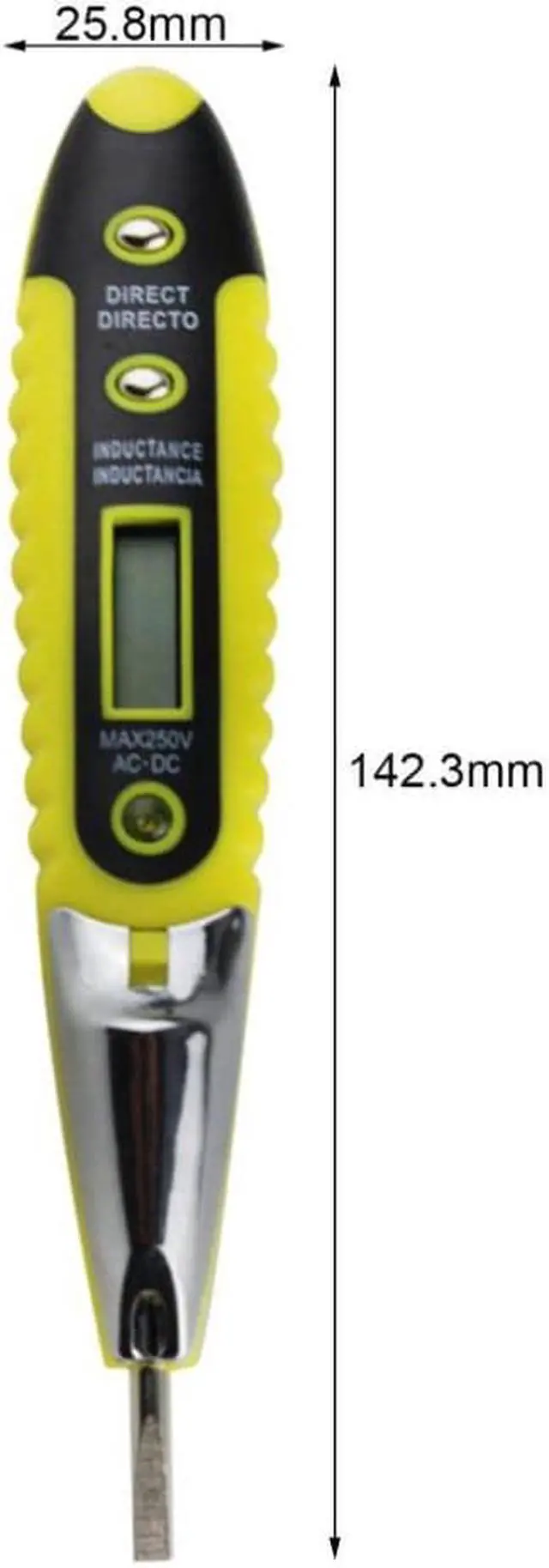 Alt view image 3 of 5 - Multifunctional Digital Display Test Pencil Anti-fingerprint Voltage Probe Blue Screen Test Pen with LED Lighting 220V