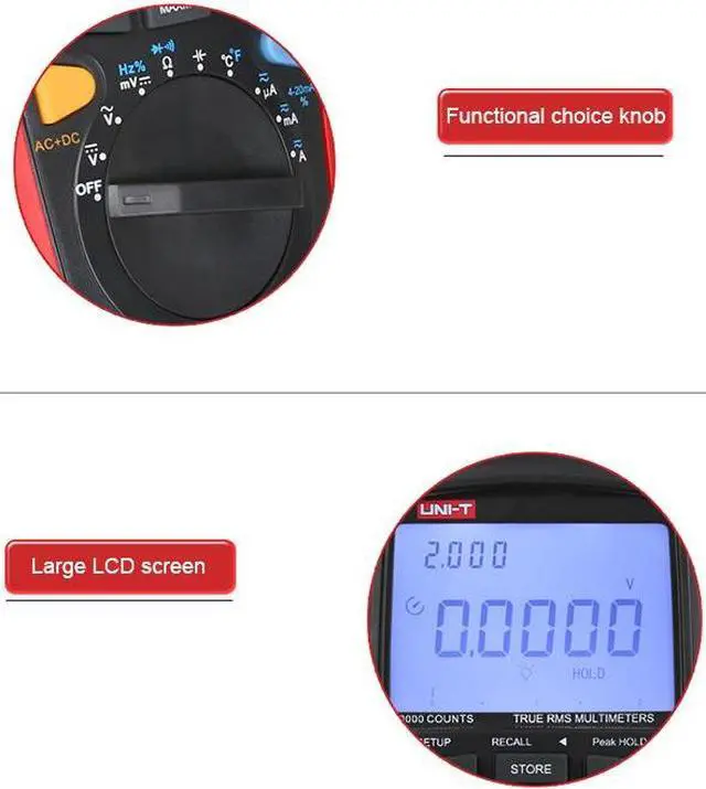 Alt view image 4 of 4 - UNI-T UT71A Intelligent Multimeter LCD 19999 Display Digital AC+DC Current Voltage USB Interface True RMS REL Auto Range