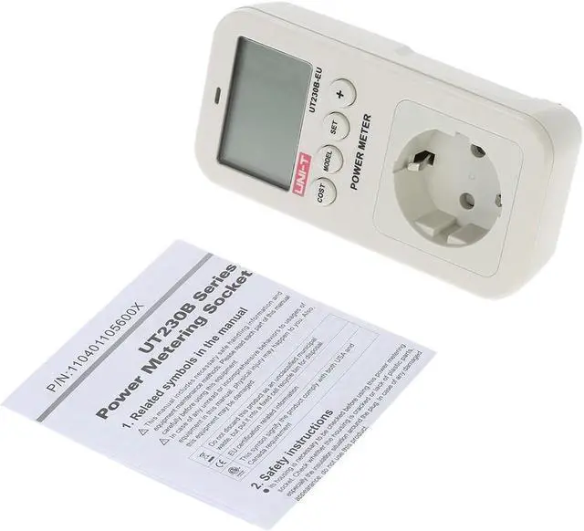 Alt view image 3 of 5 - UNI-T UT230B E2192EU Series LCD Plug-in Energy Consumption Meter Voltage Current Cost Frequency Power Factor Monitor CO2 Emission Detection