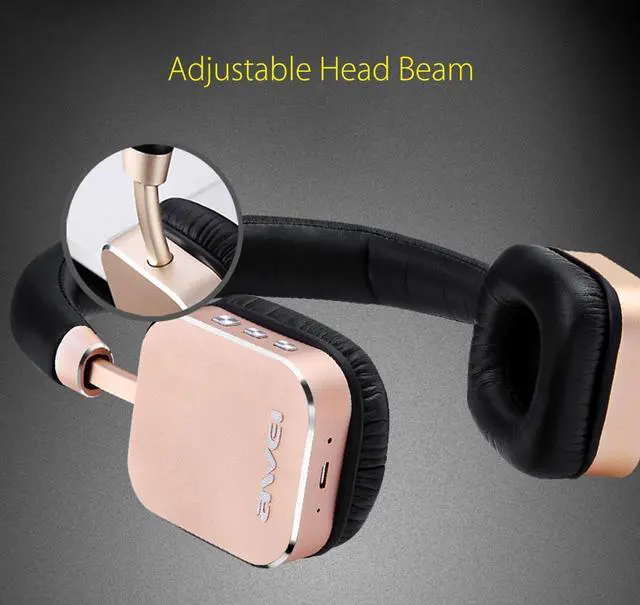 Alt view image 4 of 7 - Awei A900BL Bluetooth Headphone Wireless Headset Stereo HiFi Music Headphones Noise Reduction For Mobile Phone Tablet (Black)