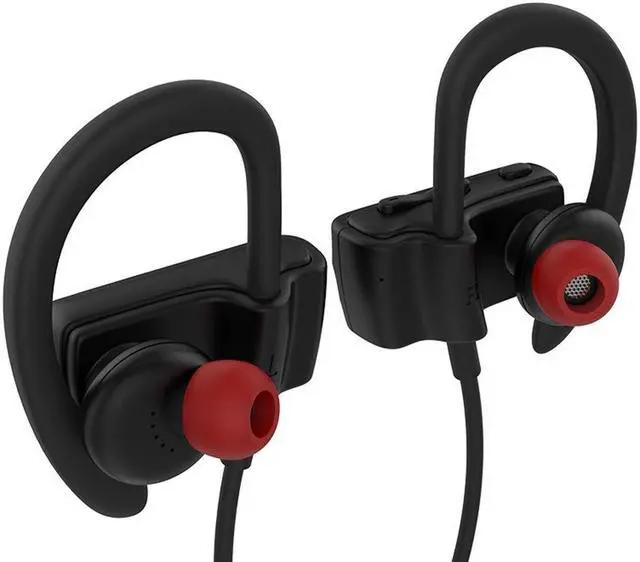 Alt view image 2 of 6 - Roman S560 Bluetooth earphones, Wireless V4.1 Sweatproof Sports Workout Earbuds for Running, Stereo Noise Cancelling Headset(Black)