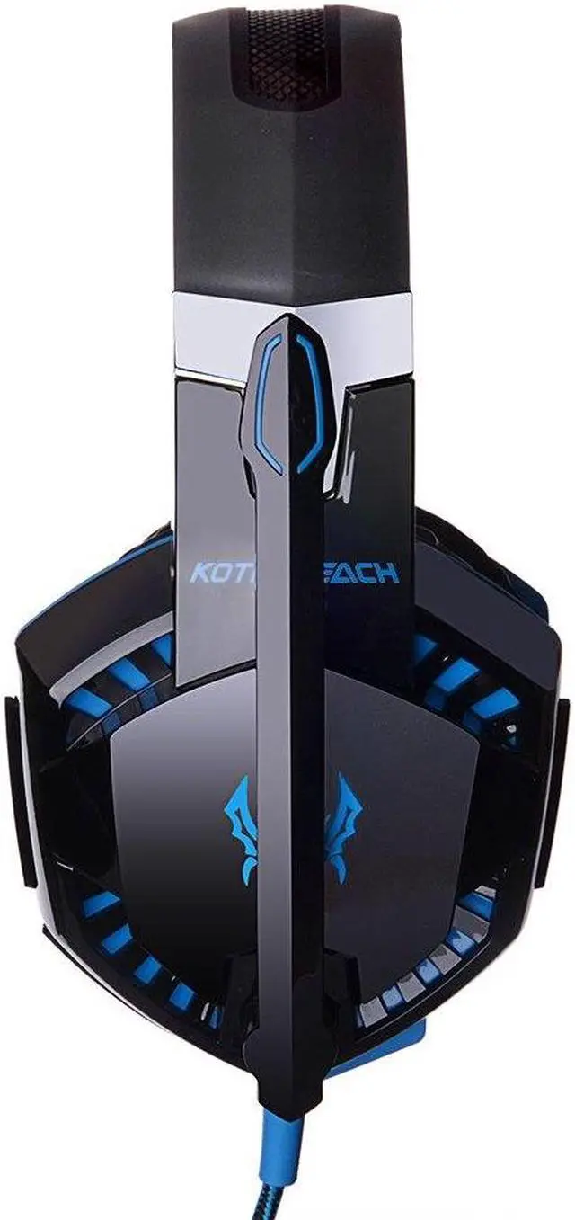 Alt view image 4 of 6 - EACH G2000 Gaming Headset Deep Bass Computer Game Headphones with Microphone LED Light for Computer PC Gamer - Black & Blue