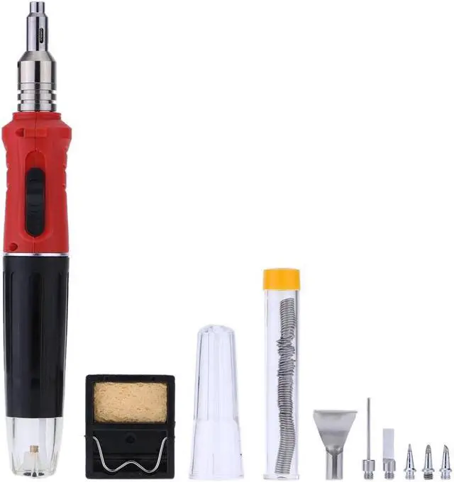 Alt view image 5 of 7 - HS-1115K Professional 10 in 1 Soldering Iron Set Butane Gas Soldering Iron Set 26ml Welding Kit Torch Welding Equipment