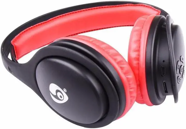 Alt view image 2 of 3 - OVLENG MX555 Bluetooth 4.1 Headphones Wireless Stereo Noise Isolating Headset with Microphone for All Audio Devices - Red