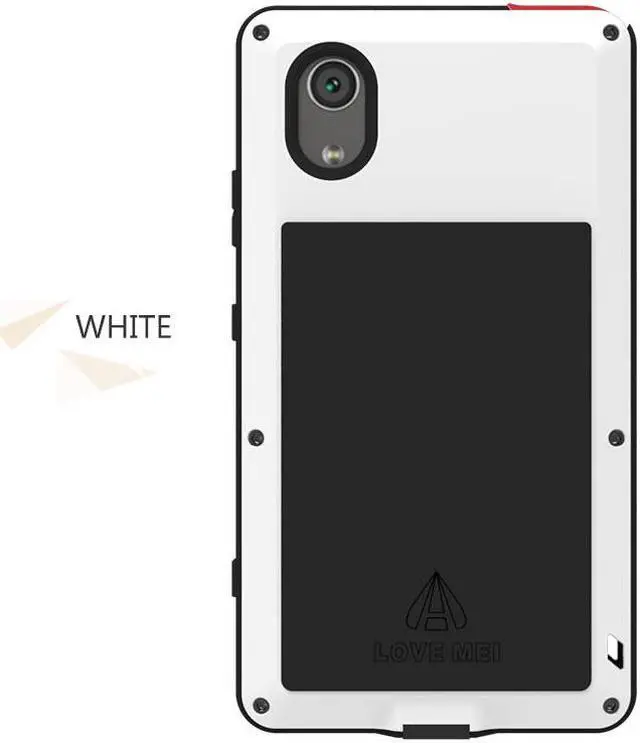 Main image of LOVE MEI Metal Aluminum Case For Sony Xperia XA1 Plus Heavy Duty Armor Outdoor Sports Shockproof Waterproof Powerful Phone Case (White)