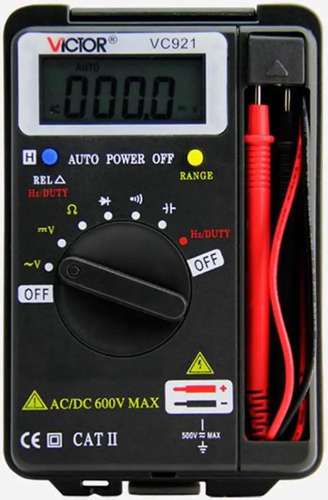 Alt view image 2 of 5 - VICTOR VC921 LCD Digital Voltmeter Ohmmeter OHM Multimeter DMM Integrated Personal Handheld Pocket Mini Digital Multimeter
