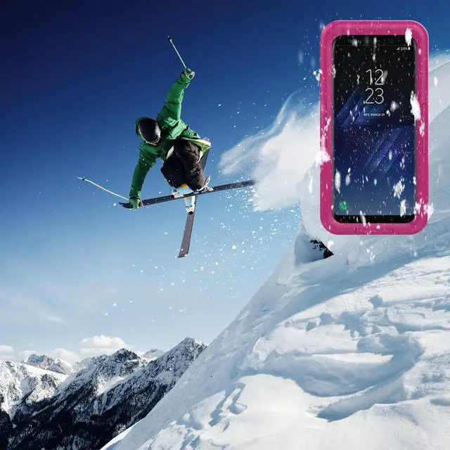 Alt view image 7 of 7 - IP-68 Waterproof Heavy Duty Hybrid Swimming Dive Case Cover For Samsung Galaxy S8 Plus Water/Snow/Shock /Dirt Proof Phone Bag - Pink