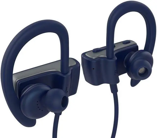 Alt view image 4 of 7 - Roman S560 Bluetooth earphones, Wireless V4.1 Sweatproof Sports Workout Earbuds for Running, Stereo Noise Cancelling Headset(Blue)