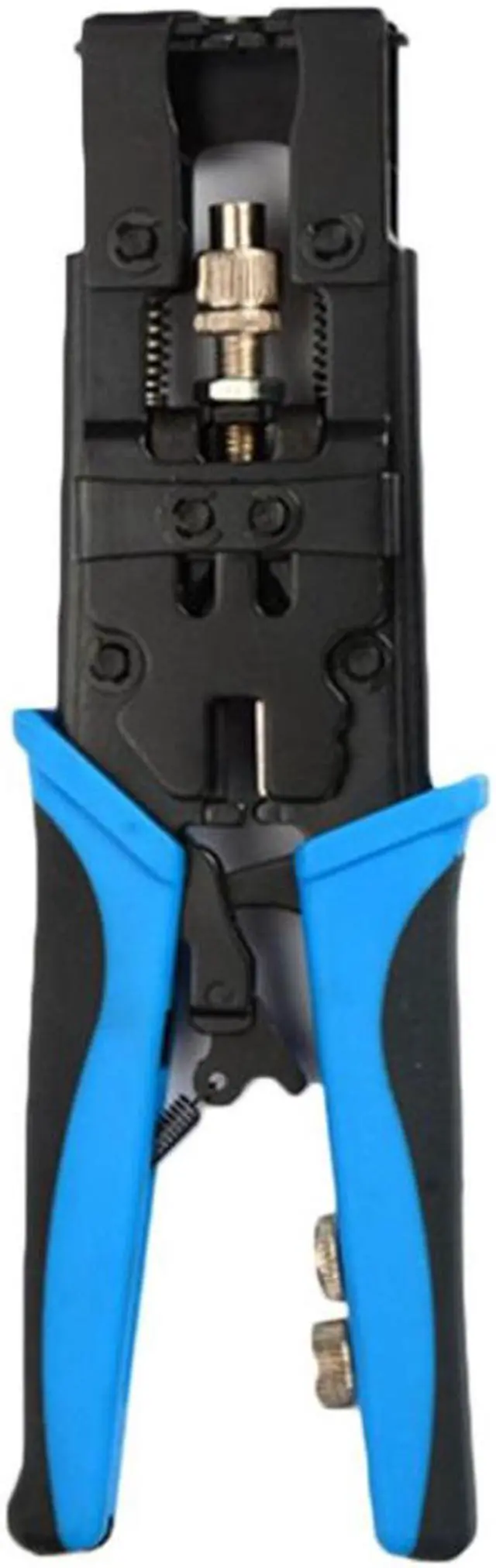 Main image of Adjustable Coax Compression Crimping Tool Cable Wire Cutter Stripper Strippers Multitools Pliers Hand Tools Crimper For RG 58 6 - Blue&Black