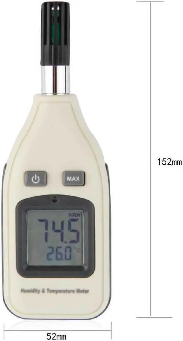 Alt view image 4 of 5 - BENETECH GM1362 humidity temperature meter Digital LCD display thermo-hygrometer w /LCD Backlilght & Data Hold