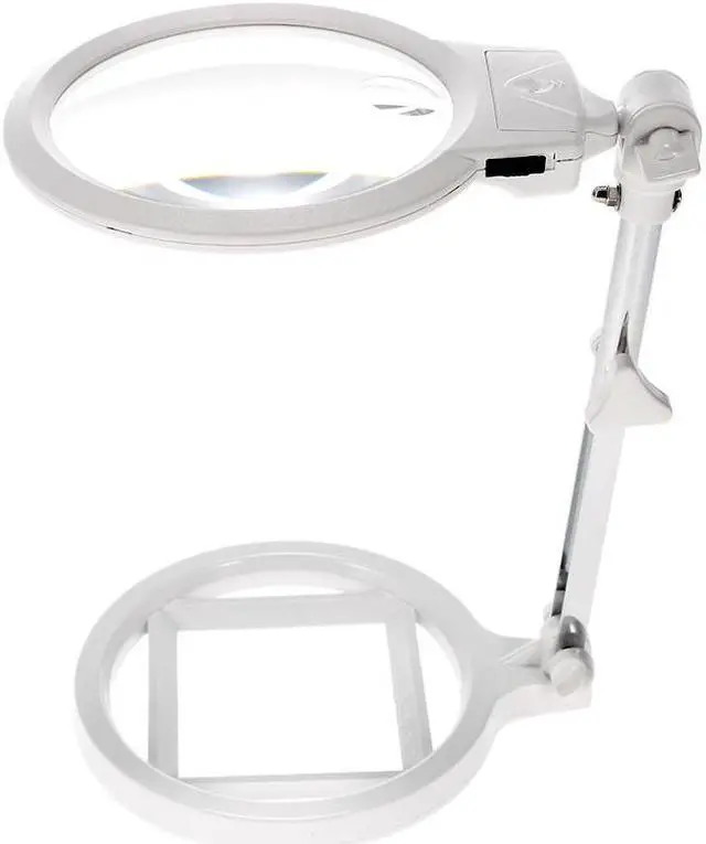 Main image of Multi-functional Foldable Magnifier 6X loupe magnifying glass with 2 LED Lights Measurement Scale Desk Table Magnifying Tool