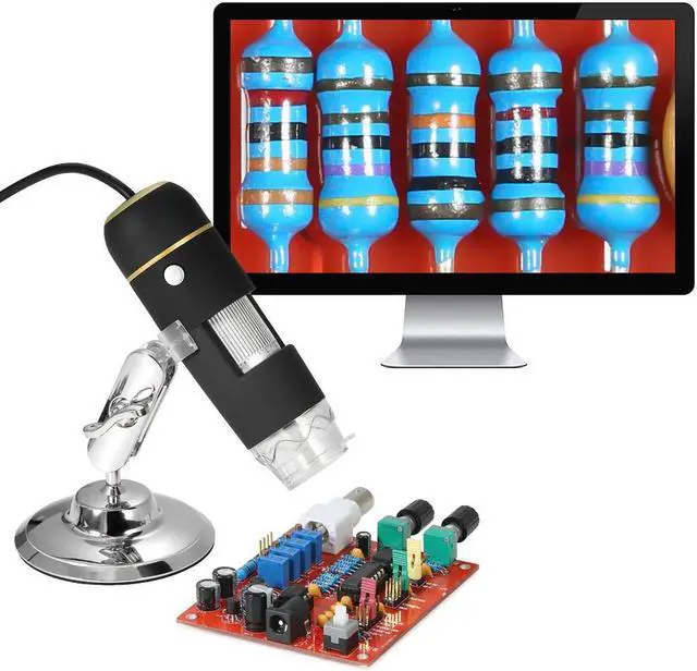 Main image of 500X Magnification USB Digital Microscope with OTG Function Endoscope 8-LED Light 2.0MP HD Magnifying Glass Magnifier with Stand