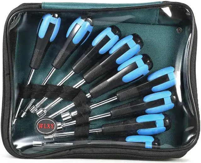 Alt view image 2 of 7 - 9pcs Hollow Shaft Nut Driver Set Metric Sizes Hex Bit Sockets 5mm/5.5mm/6mm/7mm/8mm/9mm/10mm/11mm/12mm