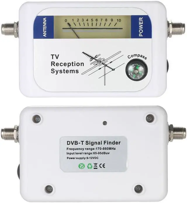 Alt view image 4 of 6 - Digital Satellite Signal Finder Satellite Finder Satellite Signal Meter TV Antenna Satellite Signal Finder Meter with Compass