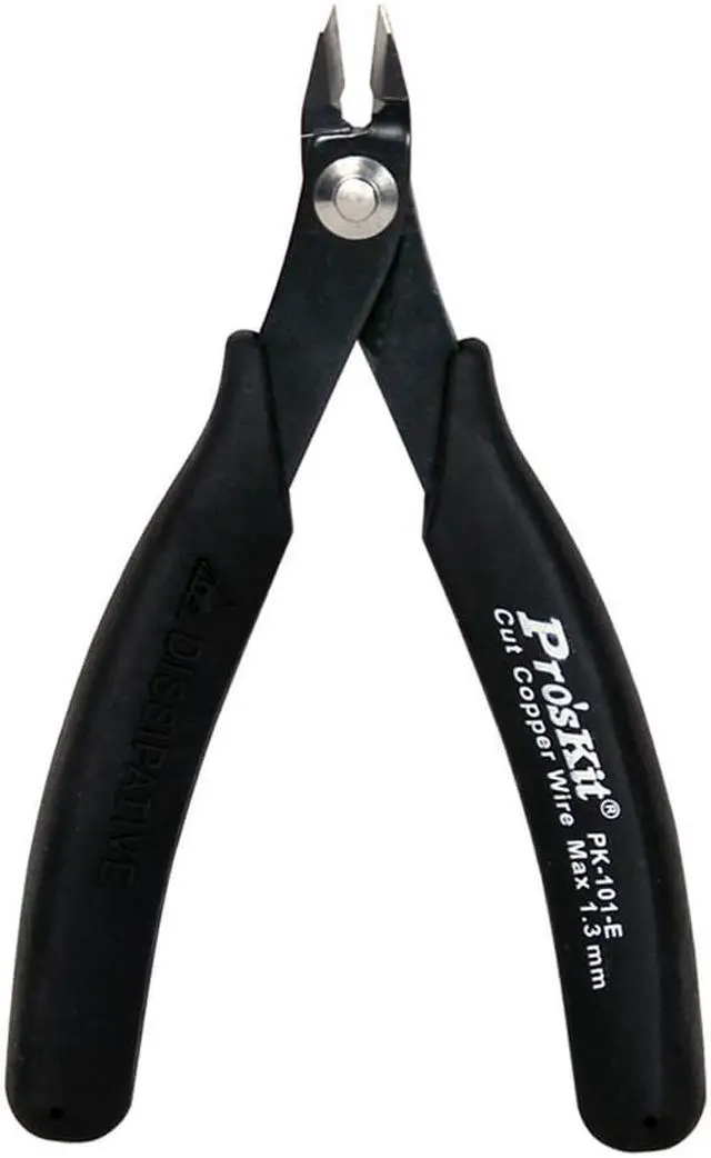 Main image of Pros'kit PK-101-E Antistatic Thin Blade Diagonal Pliers (125mm) Electronic Plier Clamp Hand Tools