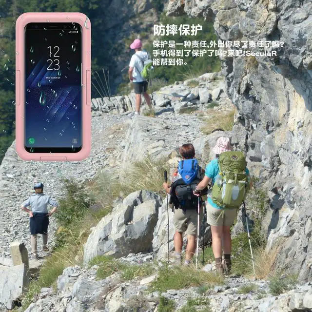 Alt view image 4 of 7 - IP-68 Waterproof Heavy Duty Hybrid Swimming Dive Case Cover For Samsung Galaxy S8 Plus Water/Snow/Shock /Dirt Proof Phone Bag - Pink